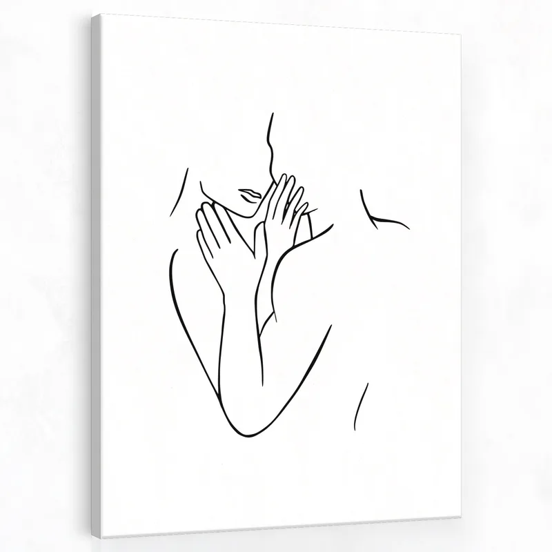Fine art print embrace line art