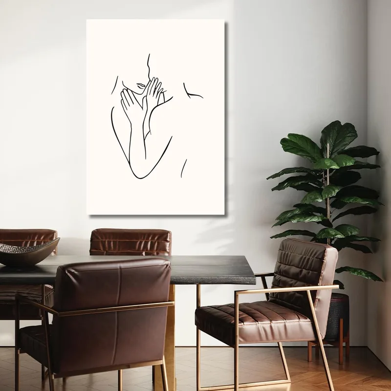 Fine art print embrace line art