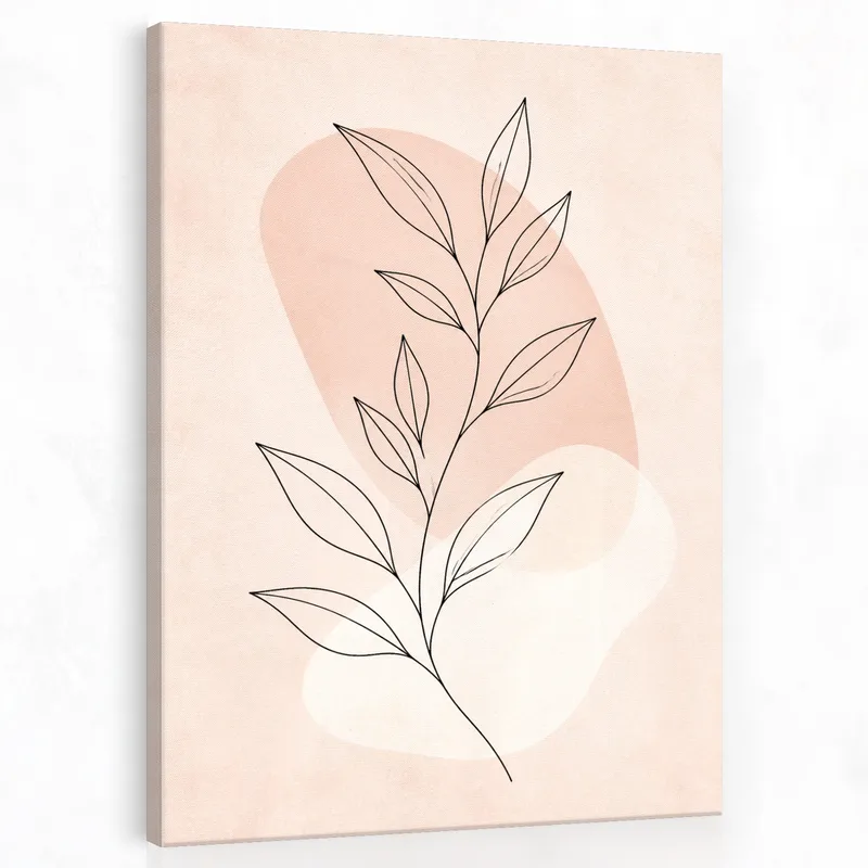 Minimalist Plant Line Art canvas print
