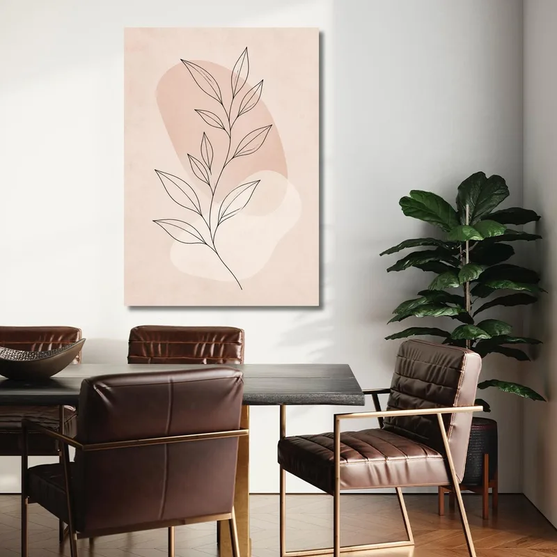 Minimalist Plant Line Art canvas print