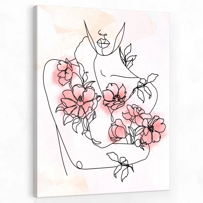 Floral Figure Art canvas art print