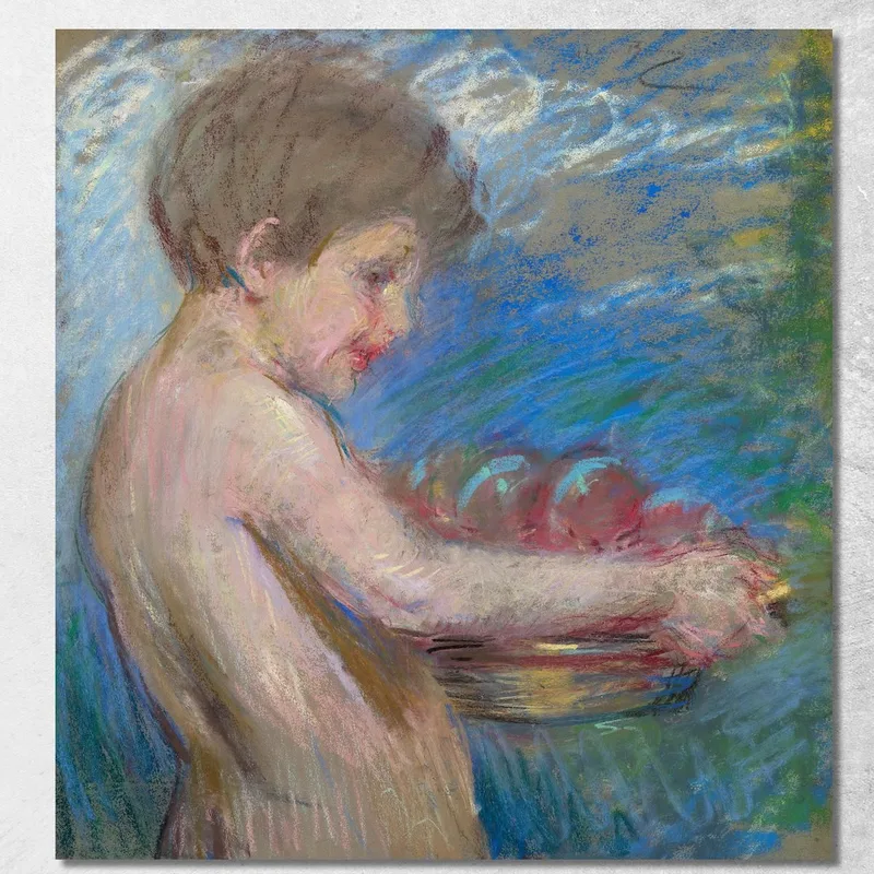 Kind Mit Obst Alice Pike Barney drucken auf leinwand