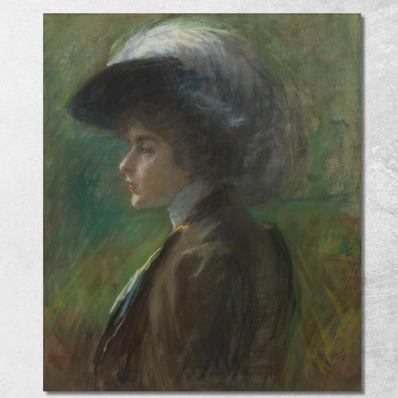 Il Cappello Piumato Alice Pike Barney quadro stampa su tela