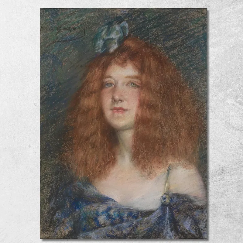 Donna Con I Capelli Rossi Alice Pike Barney quadro stampa su tela
