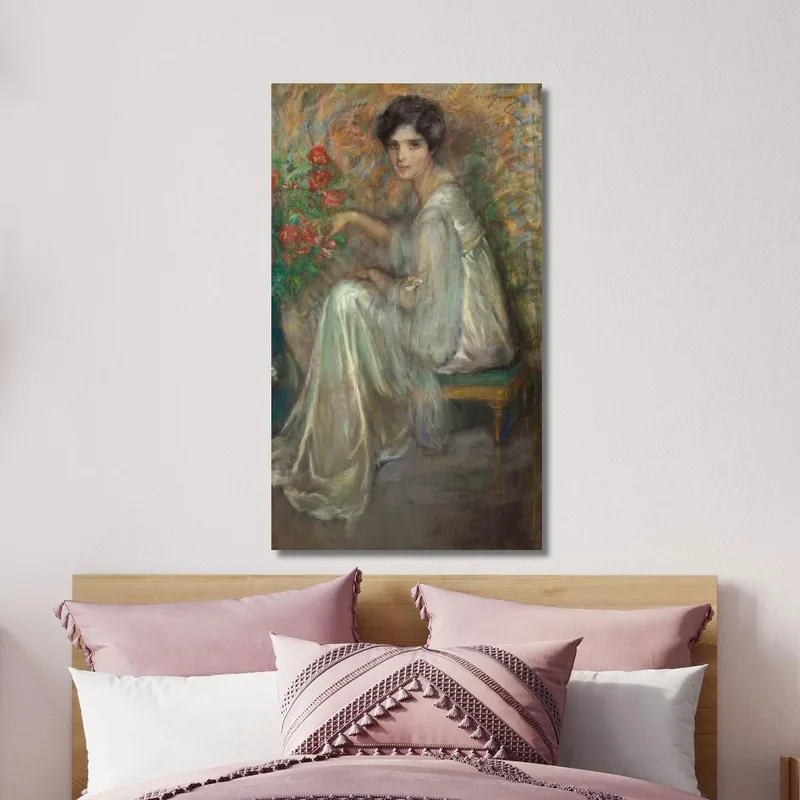Junge Frau Mit Rosen Alice Pike Barney