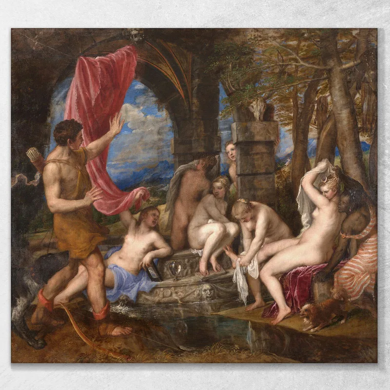 Diana Und Aktäon Titian Tiziano Vecellio