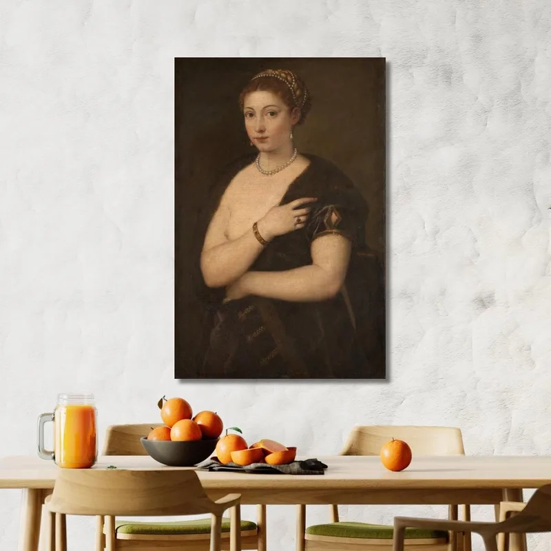 Ragazza Con La Pelliccia Titian Tiziano Vecellio