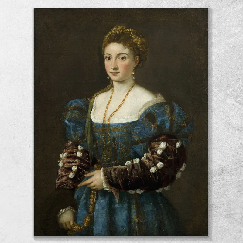Portrait Of A Lady La Bella Titian Tiziano Vecellio