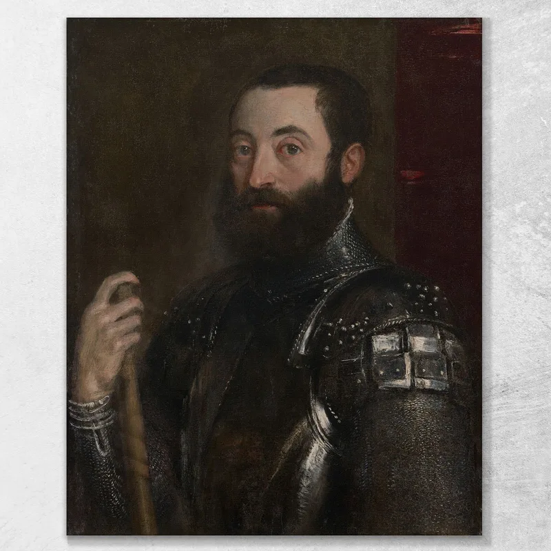 Portrait De Guidobaldo Ii Della Rovere Duc D'Urbino Titian Tiziano Vecellio