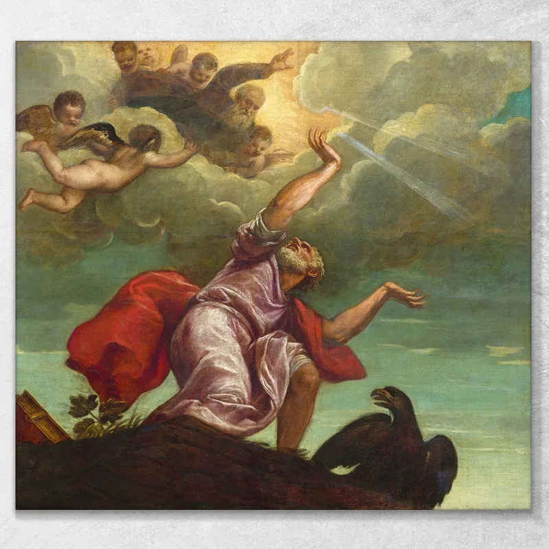 Der Heilige Johannes Der Evangelist Auf Patmos Titian Tiziano Vecellio