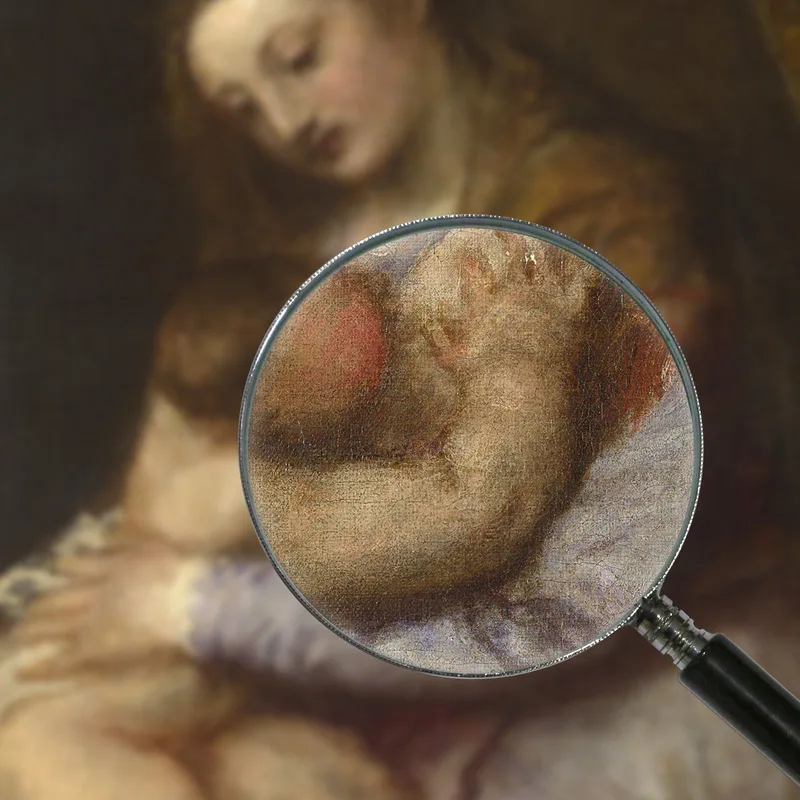 The Virgin Suckling The Infant Christ Titian Tiziano Vecellio