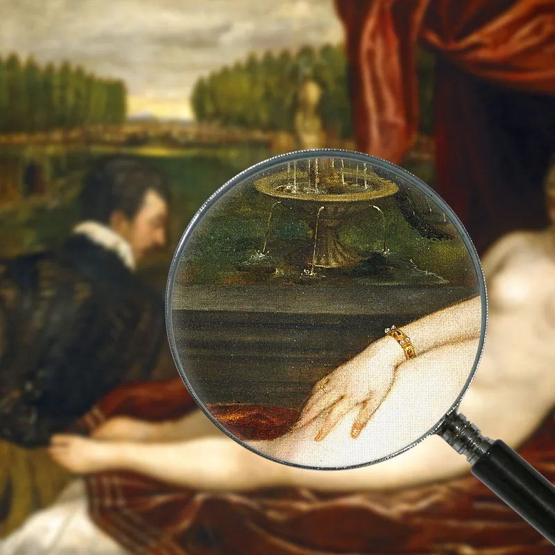 Venus And Organist And Little Dog Titian Tiziano Vecellio