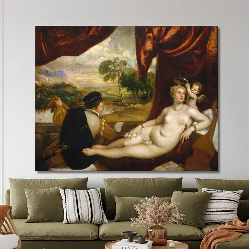 Venus And The Lute Player Titian Tiziano Vecellio