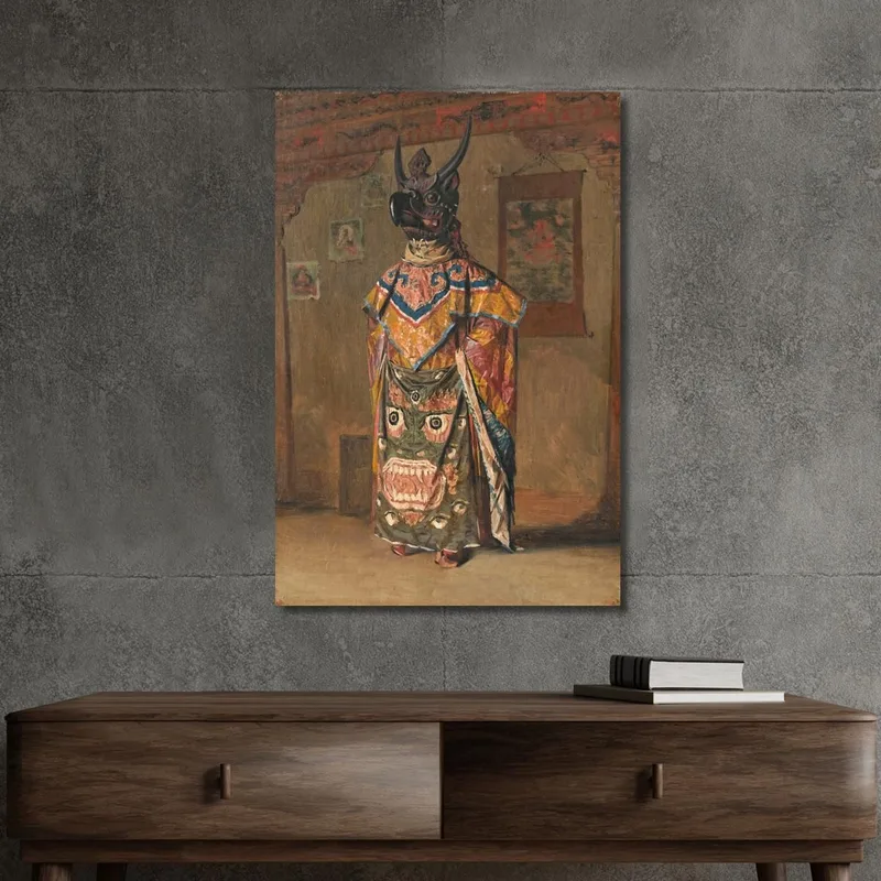 Un Lama Budista En Un Banquete En El Monasterio De Pemionchi Sikkim Vasily Vereshchagin
