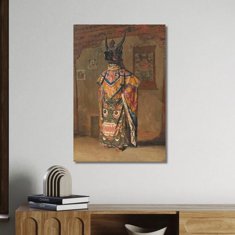 Un Lama Budista En Un Banquete En El Monasterio De Pemionchi Sikkim Vasily Vereshchagin