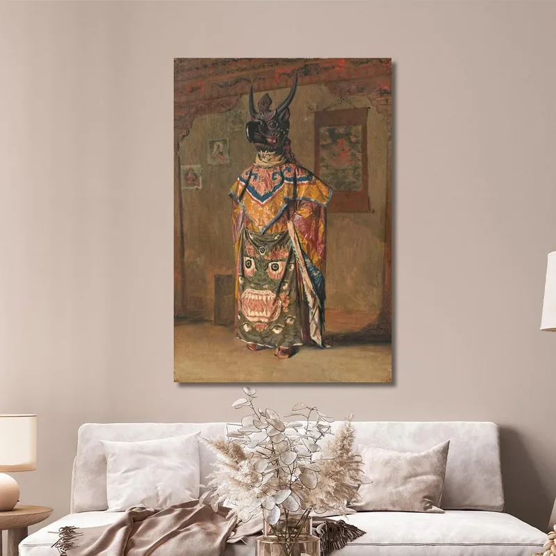 Un Lama Budista En Un Banquete En El Monasterio De Pemionchi Sikkim Vasily Vereshchagin