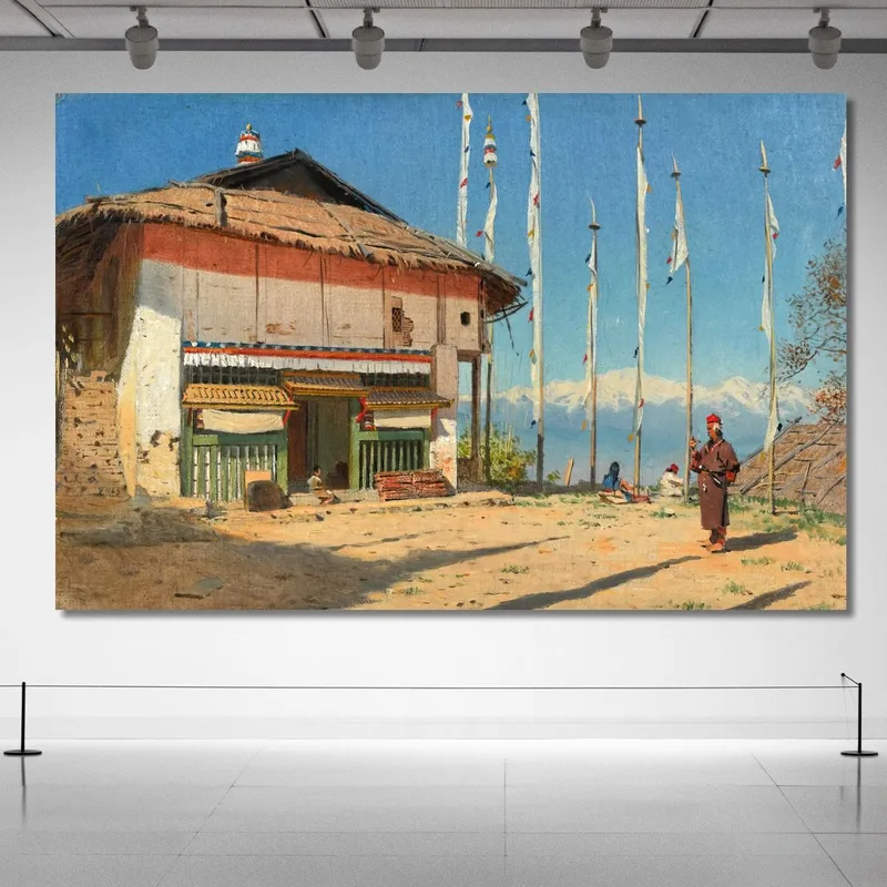 Temple Bouddhiste À Darjeeling. Sikkim. Vasily Vereshchagin
