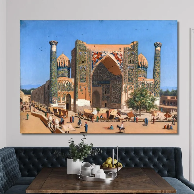 Medrasah Shir-Dhor En Registan Place En Samarcanda Vasily Vereshchagin