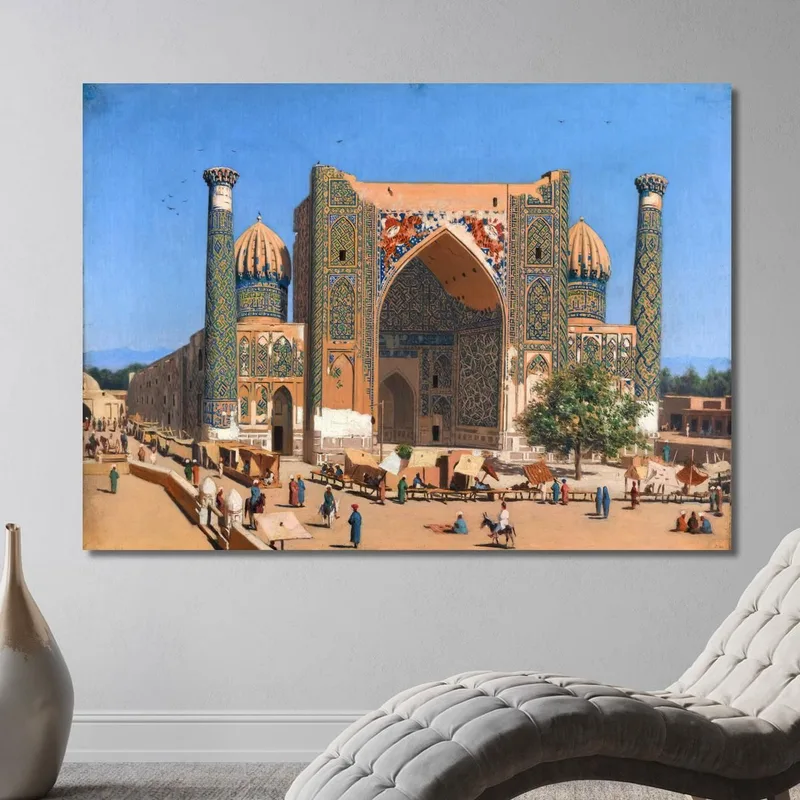 Medrasah Shir-Dhor En Registan Place En Samarcanda Vasily Vereshchagin
