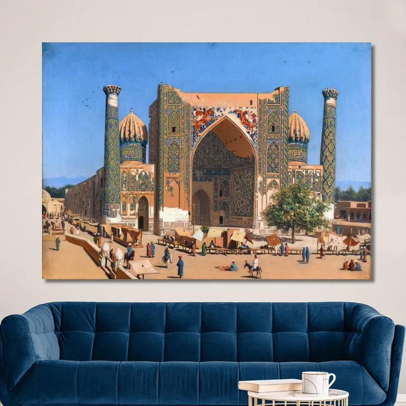 Medrasah Shir-Dhor En Registan Place En Samarcanda Vasily Vereshchagin