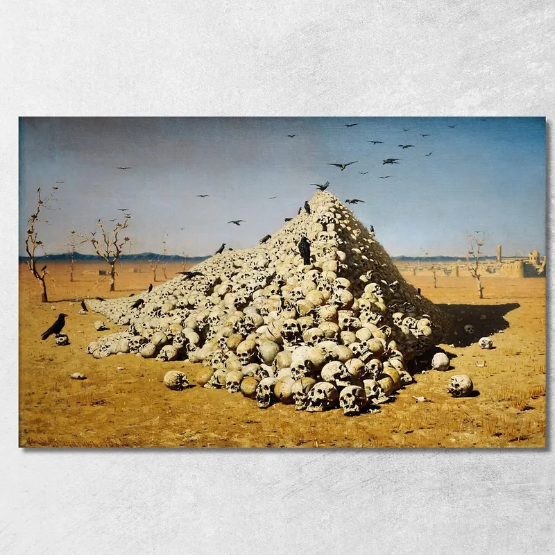 L'Apoteosi Della Guerra Vasily Vereshchagin quadro stampa su tela