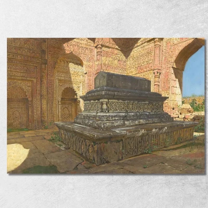 Tomba Del Sultano Iltutmysh Nella Vecchia Delhi Vasily Vereshchagin quadro stampa su tela