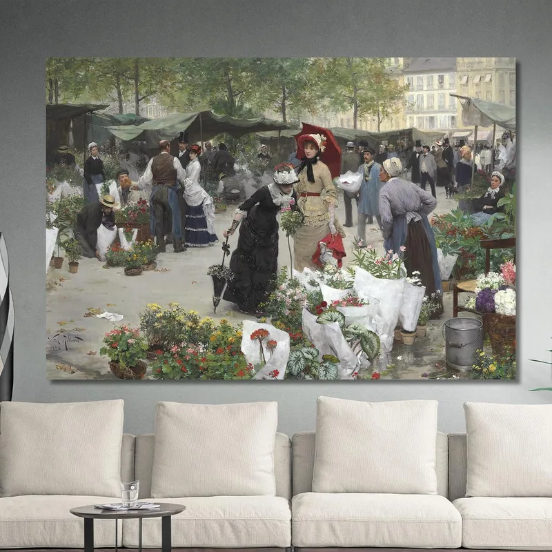 El Mercado De Flores Victor Gabriel Gilbert