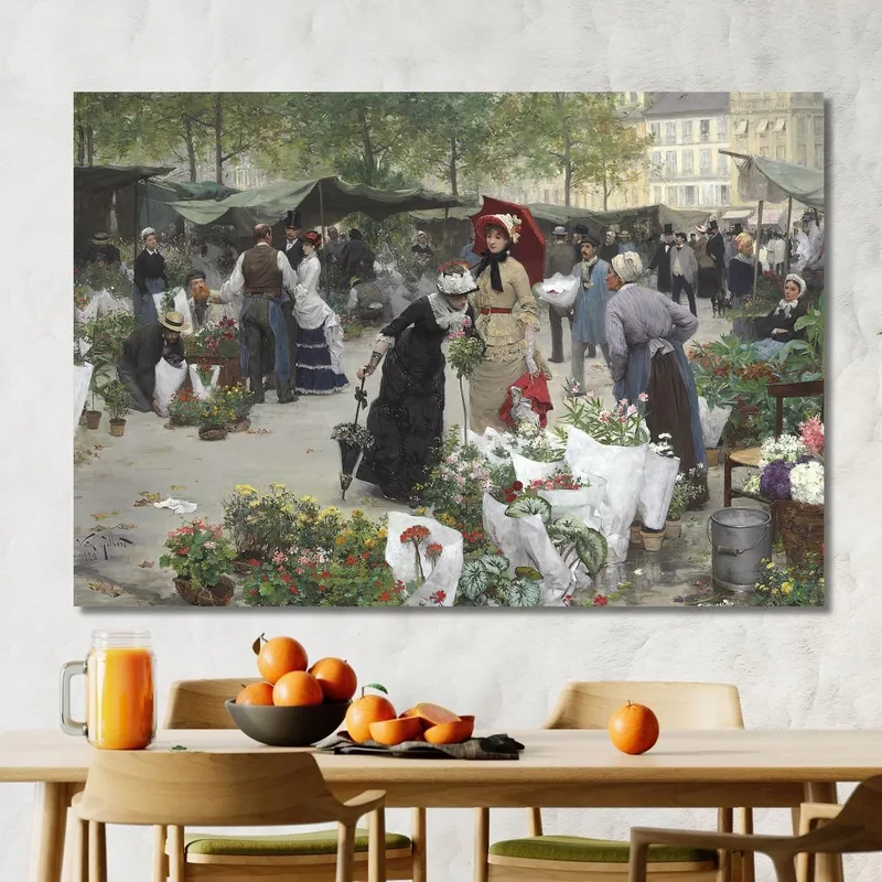 El Mercado De Flores Victor Gabriel Gilbert
