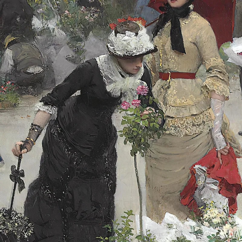 El Mercado De Flores Victor Gabriel Gilbert