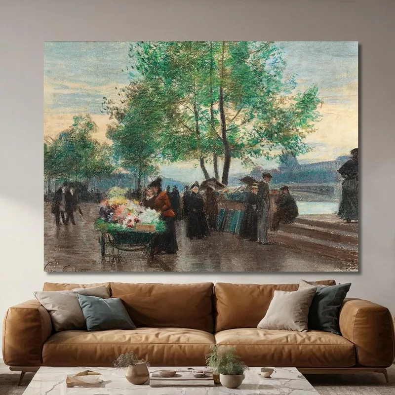 Mercanti Sulle Rive Della Senna, Parigi Victor Gabriel Gilbert