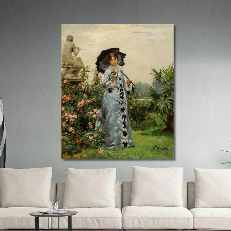 Elegante Con Rosa Victor Gabriel Gilbert