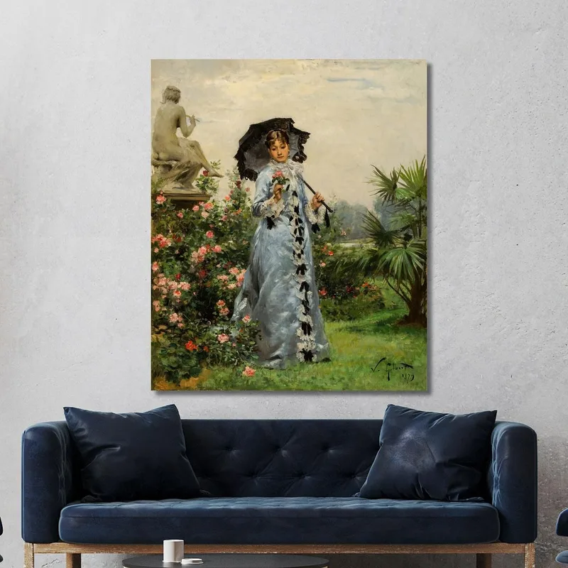 Elegante Con Rosa Victor Gabriel Gilbert