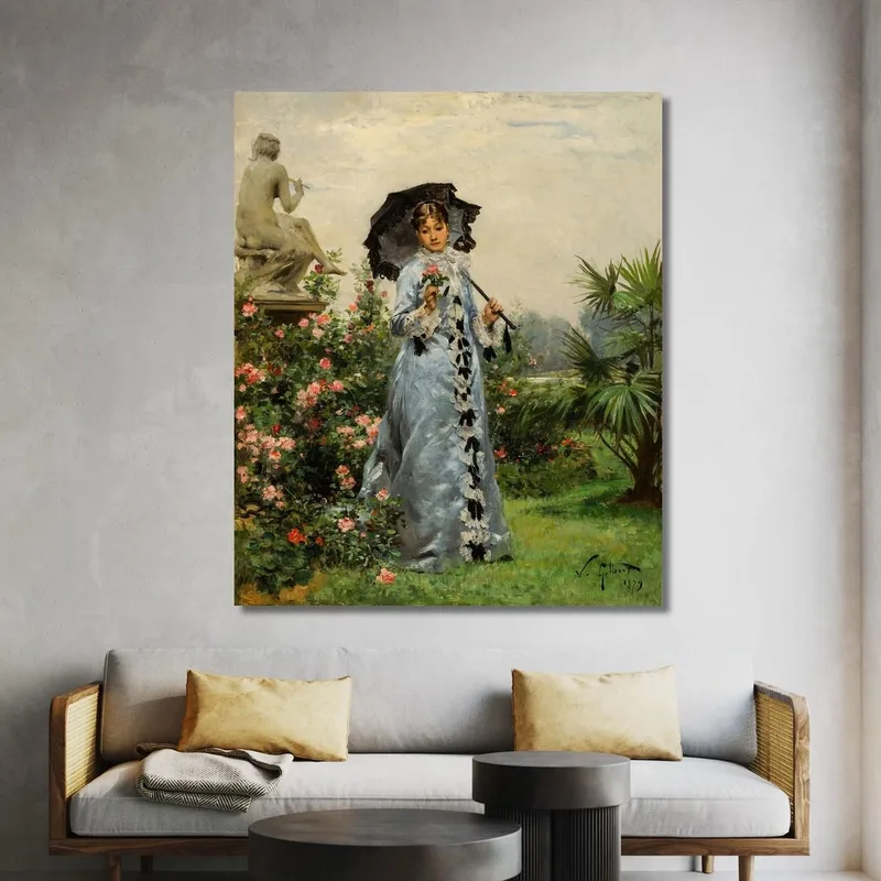 Elegante Con Rosa Victor Gabriel Gilbert
