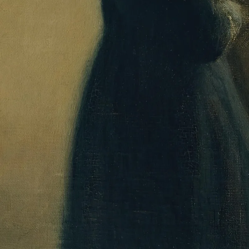 Una Vecchia In Piedi Vicino A Una Finestra Vilhelm Hammershøi