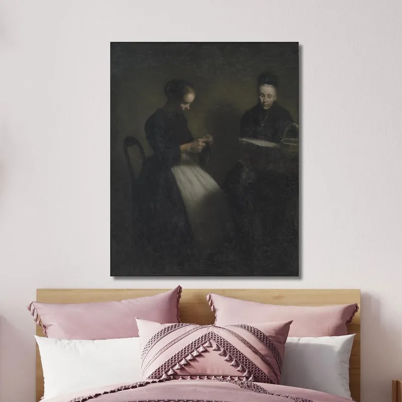 Sera Nel Salotto. La Madre E La Moglie Dell'Artista Vilhelm Hammershøi
