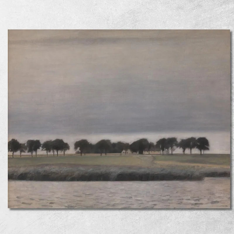 Study For 'Sunshine. Gentofte Lake' Vilhelm Hammershøi canvas print