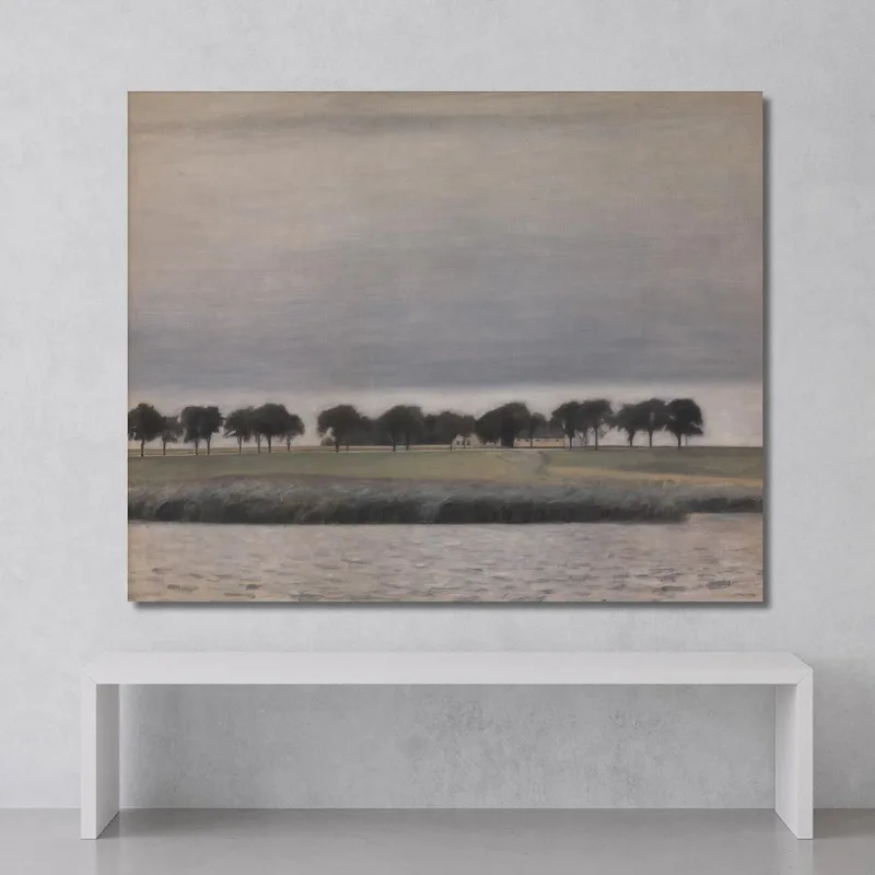 Esquisse Pour "Solregn. Gentofte Sø" Vilhelm Hammershøi