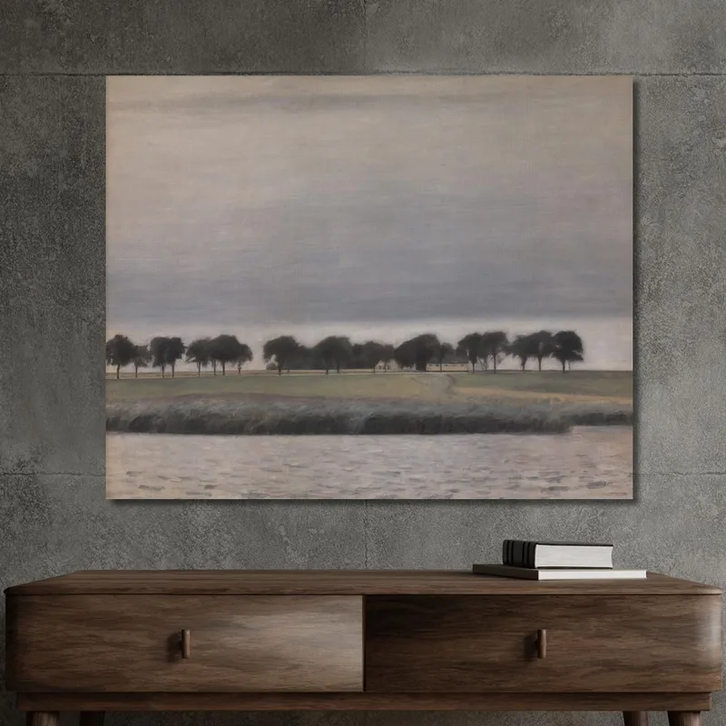 Esquisse Pour "Solregn. Gentofte Sø" Vilhelm Hammershøi
