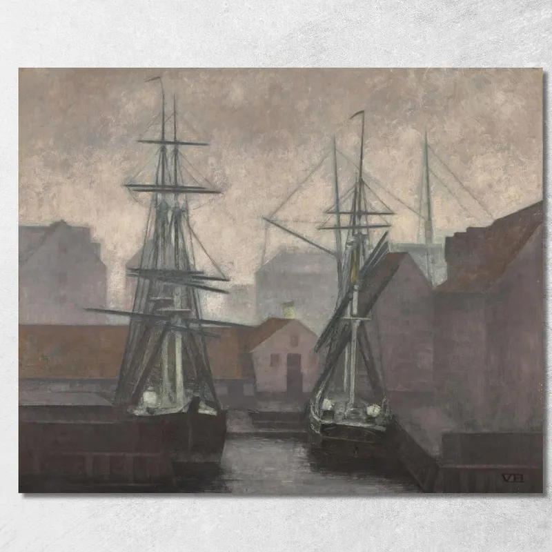 Greenland Trade Wharf Christianshavn Copenhagen Vilhelm Hammershøi canvas print
