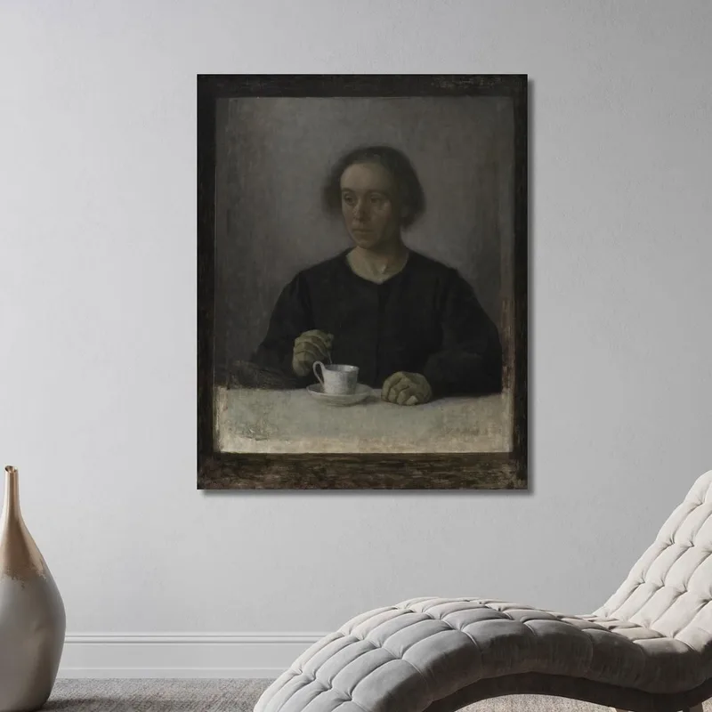 Ida Hammershøi, Moglie Dell'Artista, Con Una Tazza Da Tè Vilhelm Hammershøi