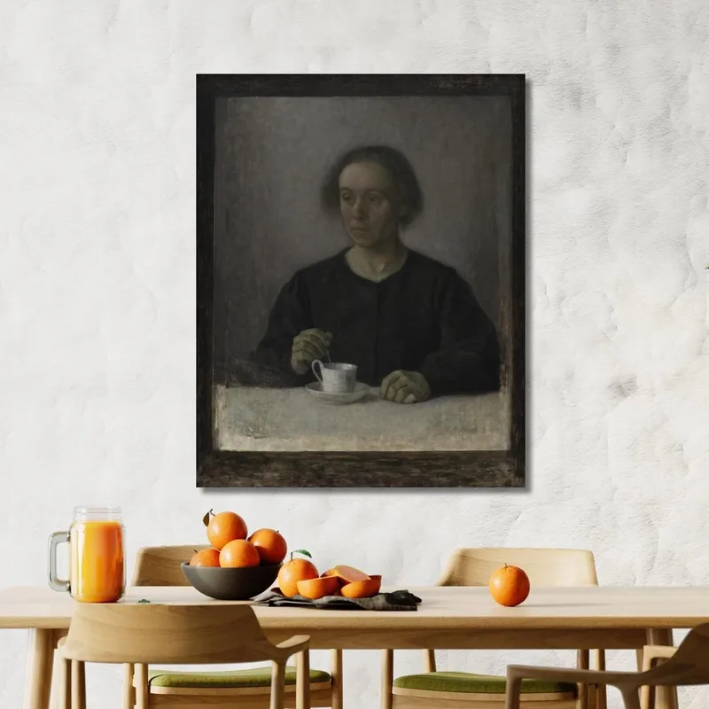 Ida Hammershøi, Moglie Dell'Artista, Con Una Tazza Da Tè Vilhelm Hammershøi