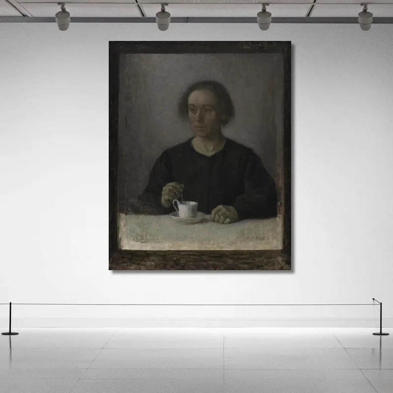 Ida Hammershøi, Moglie Dell'Artista, Con Una Tazza Da Tè Vilhelm Hammershøi