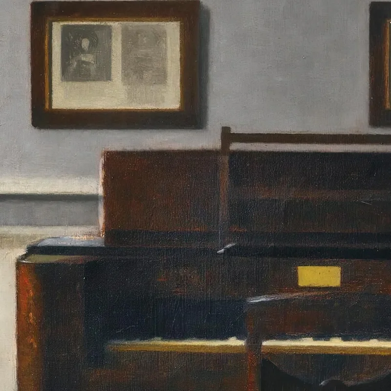 Ida In Einem Innenraum Mit Klavier Vilhelm Hammershøi