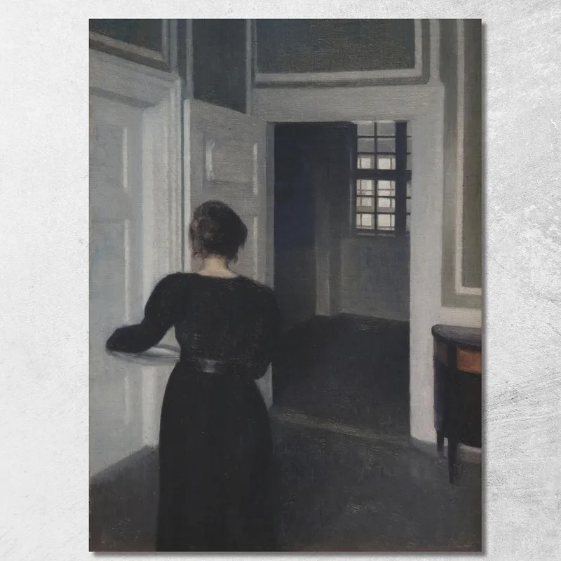 Ida In An Interior Vilhelm Hammershøi canvas print
