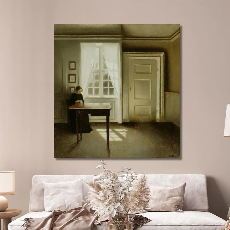 Intérieur Avec Une Dame Vilhelm Hammershøi