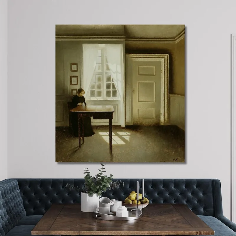Intérieur Avec Une Dame Vilhelm Hammershøi