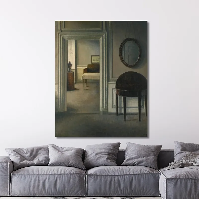 Interieur Mit Spiegel Vilhelm Hammershøi