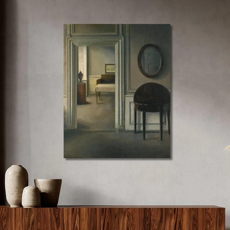 Interieur Mit Spiegel Vilhelm Hammershøi