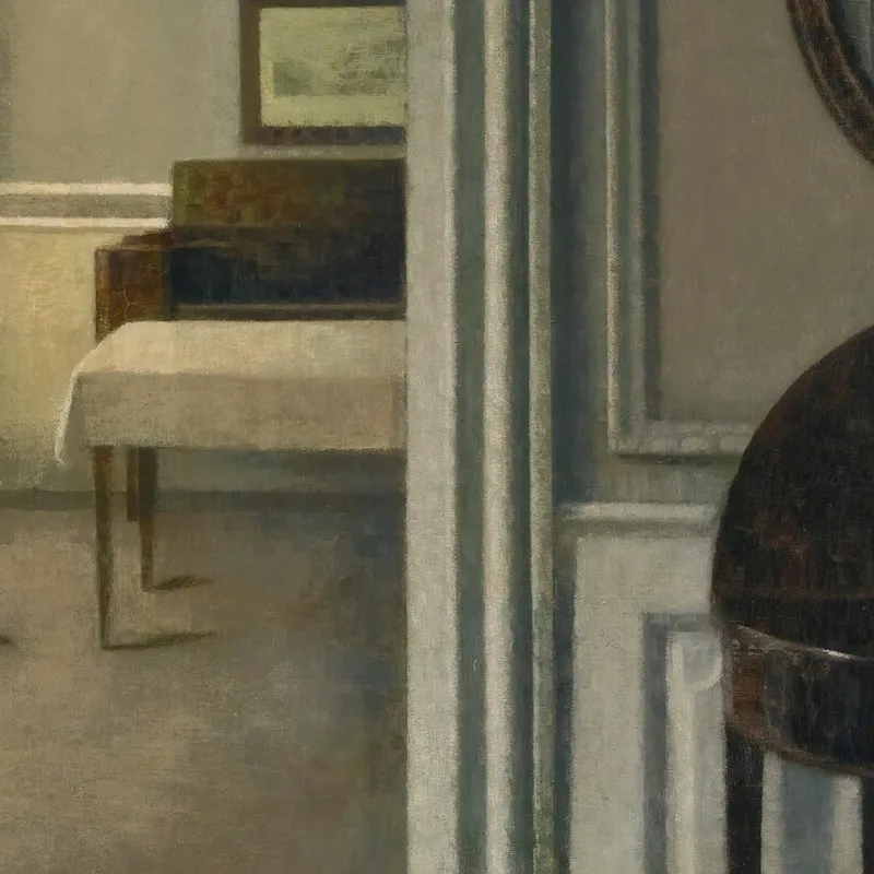 Interieur Mit Spiegel Vilhelm Hammershøi