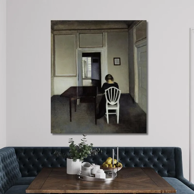Interior With Ida In A White Chair Vilhelm Hammershøi